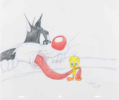 Lot #899 Tweety and Sylvester original drawing by Virgil Ross