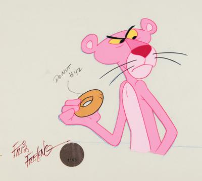 Lot #916 Friz Freleng signed production cel and drawing from The Pink Panther Show - Image 2