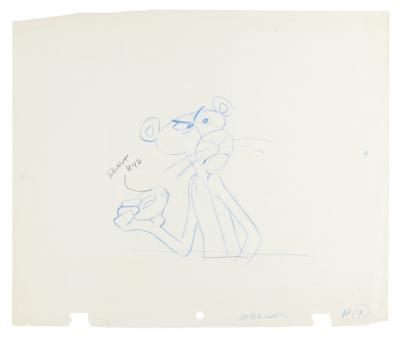 Lot #916 Friz Freleng signed production cel and drawing from The Pink Panther Show - Image 3