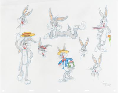 Lot #890 Bugs Bunny original model sheet drawing by Virgil Ross
