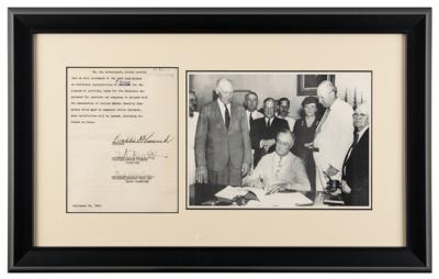 Lot #22 Franklin D. Roosevelt Document Signed as Governor