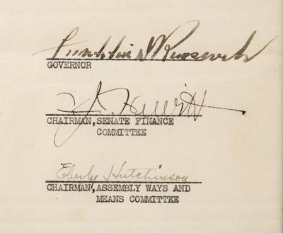 Lot #22 Franklin D. Roosevelt Document Signed as Governor - Image 3