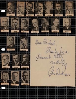 Lot #169 Nobel Prize Winners (20+) Signatures - Image 2