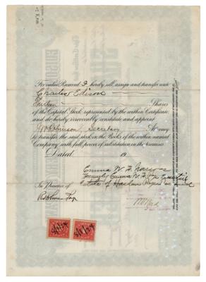 Lot #101 Thomas Edison Document Signed - Image 2