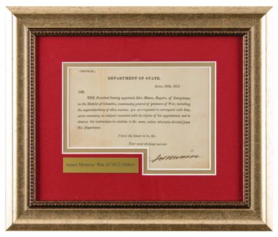 Lot #4 James Monroe Circular Letter Signed as Secretary of State - Image 2