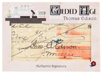 Lot #102 Thomas Edison Signature in Trading Card