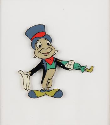 Lot #753 Jiminy Cricket production cel from Walt Disney's Wonderful World of Color