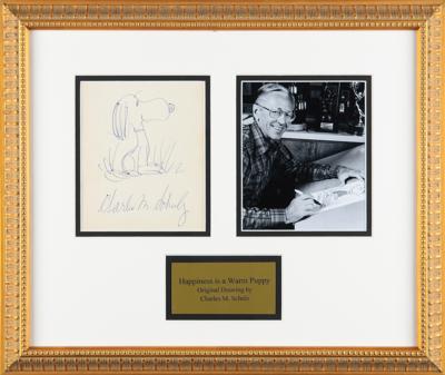 Lot #798 Charles Schulz Signed Sketch of Snoopy
