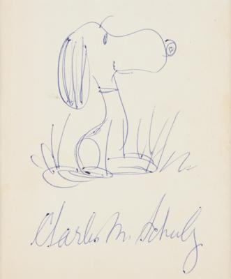 Lot #798 Charles Schulz Signed Sketch of Snoopy - Image 2