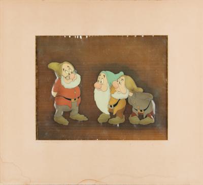 Lot #690 Doc, Bashful, and Sneezy production cel from Snow White and the Seven Dwarfs - Image 2