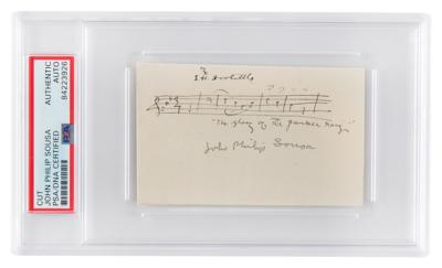 Lot #414 John Philip Sousa Autograph Musical Quotation Signed