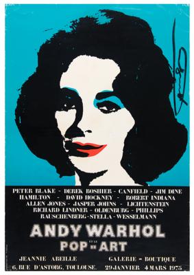 Lot #282 Andy Warhol Signed Poster