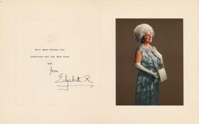 Lot #141 Elizabeth, Queen Mother Signed Christmas Card (1965)
