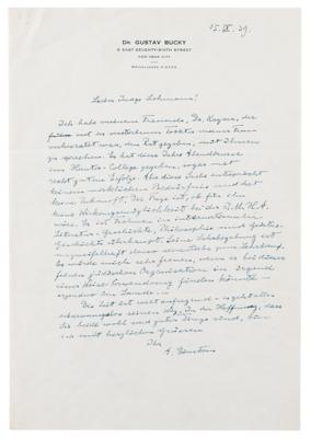 Lot #106 Albert Einstein Autograph Letter Signed - Image 1