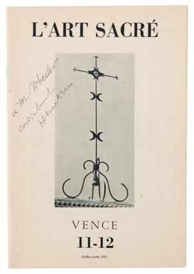Lot #269 Henri Matisse Signed Booklet to MoMA Director