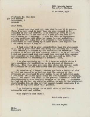 Lot #127 Max Born Typed Letter Signed - Image 2