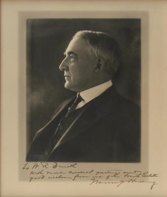 Lot #19 Warren G. Harding (2) Presidential Paychecks on Harding/Hughes Autograph Display - Image 4