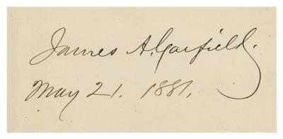 Lot #13 James A. Garfield Signature as President
