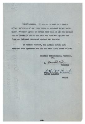 Lot #469 Hattie McDaniel Signed Contract (Two Weeks After Gone With the Wind Premiere) - Image 3