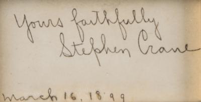 Lot #305 Stephen Crane Signature - Image 2