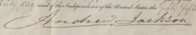 Lot #8 Andrew Jackson Document Signed as President - Image 2