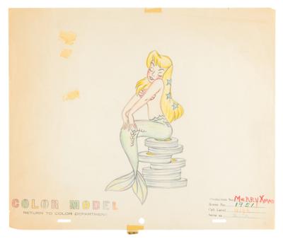 Lot #850 Mermaid production color model drawing from Peter Pan Disneyland TV Show - Image 1