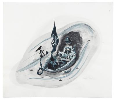 Lot #755 Pirates of the Caribbean ride concept painting by Marc Davis