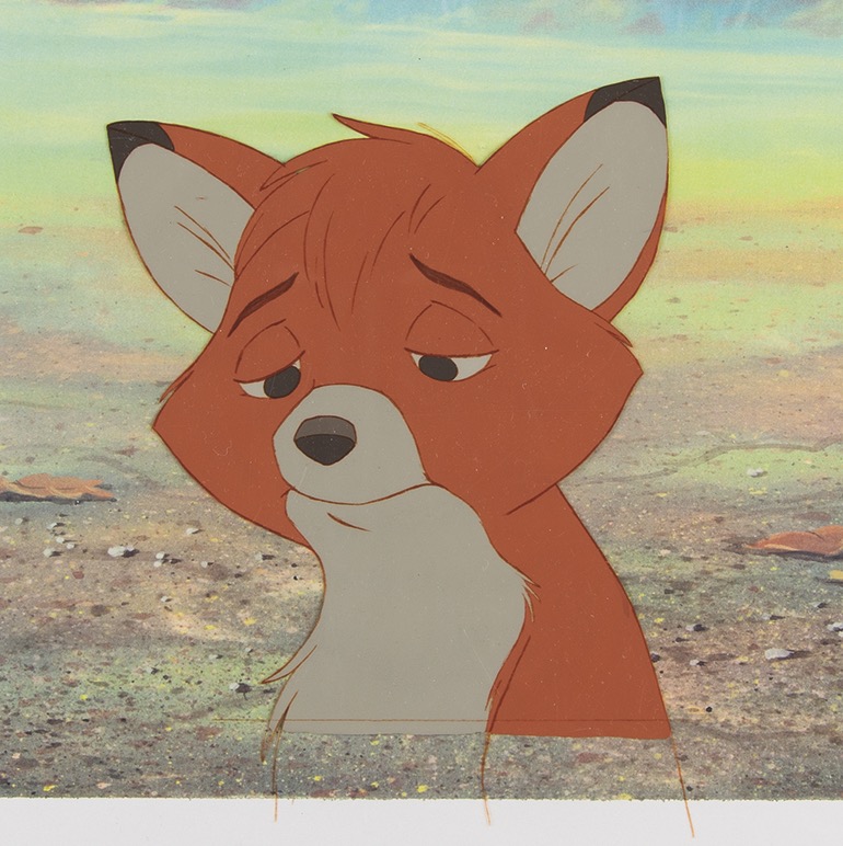 Lot #869 Tod production cel from The Fox and the Hound - Image 1