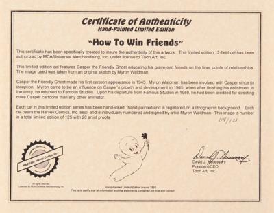 Lot #802 Myron Waldman Signed Limited Edition Casper Cel: 'How to Win Friends' - Image 3