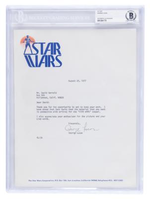 Lot #481 Star Wars: George Lucas Typed Letter Signed (1977) - Image 1