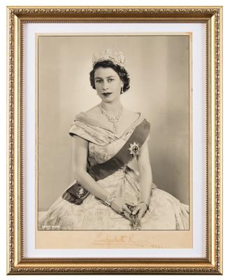 Lot #92 Queen Elizabeth II Oversized Signed Photograph - Image 2