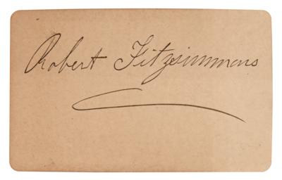 Lot #635 Robert Fitzsimmons Signature
