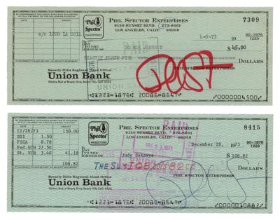 Lot #445 Phil Spector (2) Signed Checks - Image 1