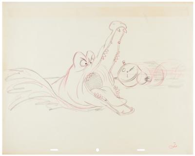 Lot #853 Tick-Tock the Crocodile production drawing from Peter Pan - Image 1