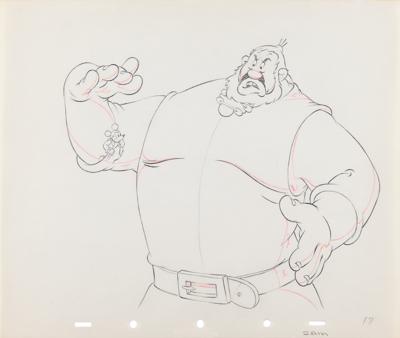 Lot #829 Mickey Mouse and Giant production drawing from Brave Little Tailor - Image 1