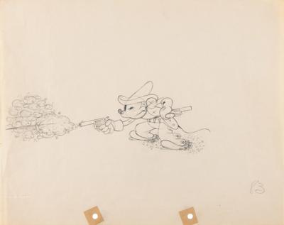 Lot #814 Mickey Mouse production drawing from Two-Gun Mickey - Image 1