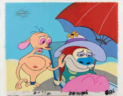 Lot #918 Ren and Stimpy production cels and production background from The Ren & Stimpy Show