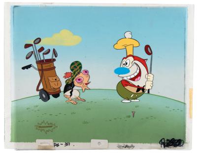 Lot #920 Ren and Stimpy production cels and production background from The Ren & Stimpy Show