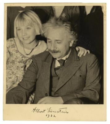 Lot #104 Albert Einstein Signed Photograph (1933)