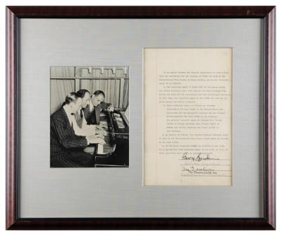 Lot #372 George and Ira Gershwin Leasing Document for 'Porgy and Bess'