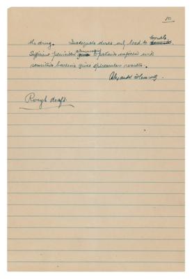 Lot #109 Alexander Fleming Handwritten Manuscript on Penicillin - Image 11