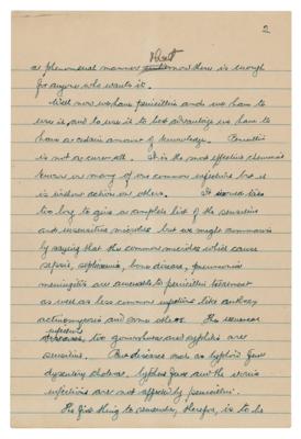 Lot #109 Alexander Fleming Handwritten Manuscript on Penicillin - Image 3