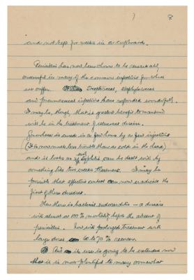 Lot #109 Alexander Fleming Handwritten Manuscript on Penicillin - Image 9