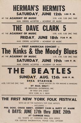 Lot #378 Beatles 1965 Shea Stadium Poster