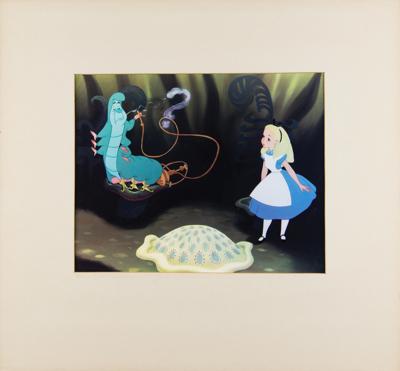 Lot #851 Alice and Caterpillar dye transfer print from Alice in Wonderland - Image 2