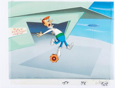 Lot #908 George Jetson production cel from Jetsons: The Movie
