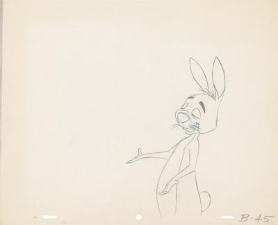 Lot #865 Winnie the Pooh, Rabbit, and Owl production drawings from a Winnie the Pooh cartoon - Image 3