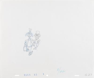 Lot #885 Goofy and the Mad Hatter (3) production drawings from an Eastern Air Lines television commercial - Image 2