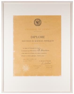Lot #6045 Albert Einstein 1909 University of Geneva Honorary Diploma - Image 2