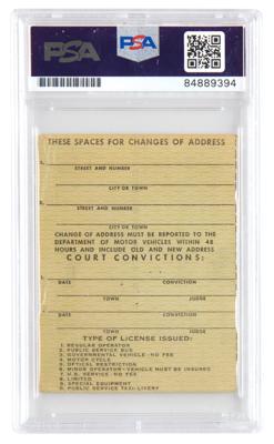 Lot #6097 Marilyn Monroe Signed Driver's License (1958) - Image 2